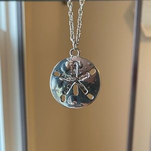 Sand dollar necklace and earrings